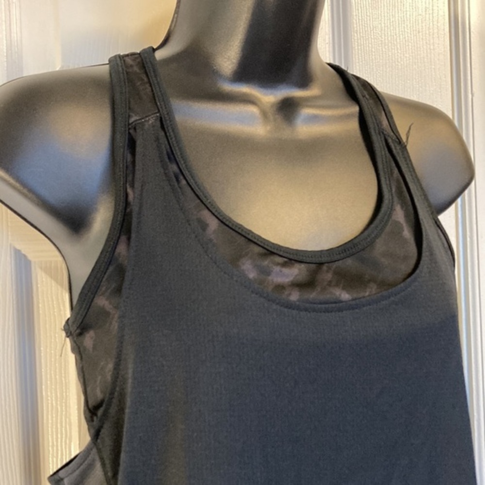 Champion Woman’s Black & Gray Racer Back Tank Top
